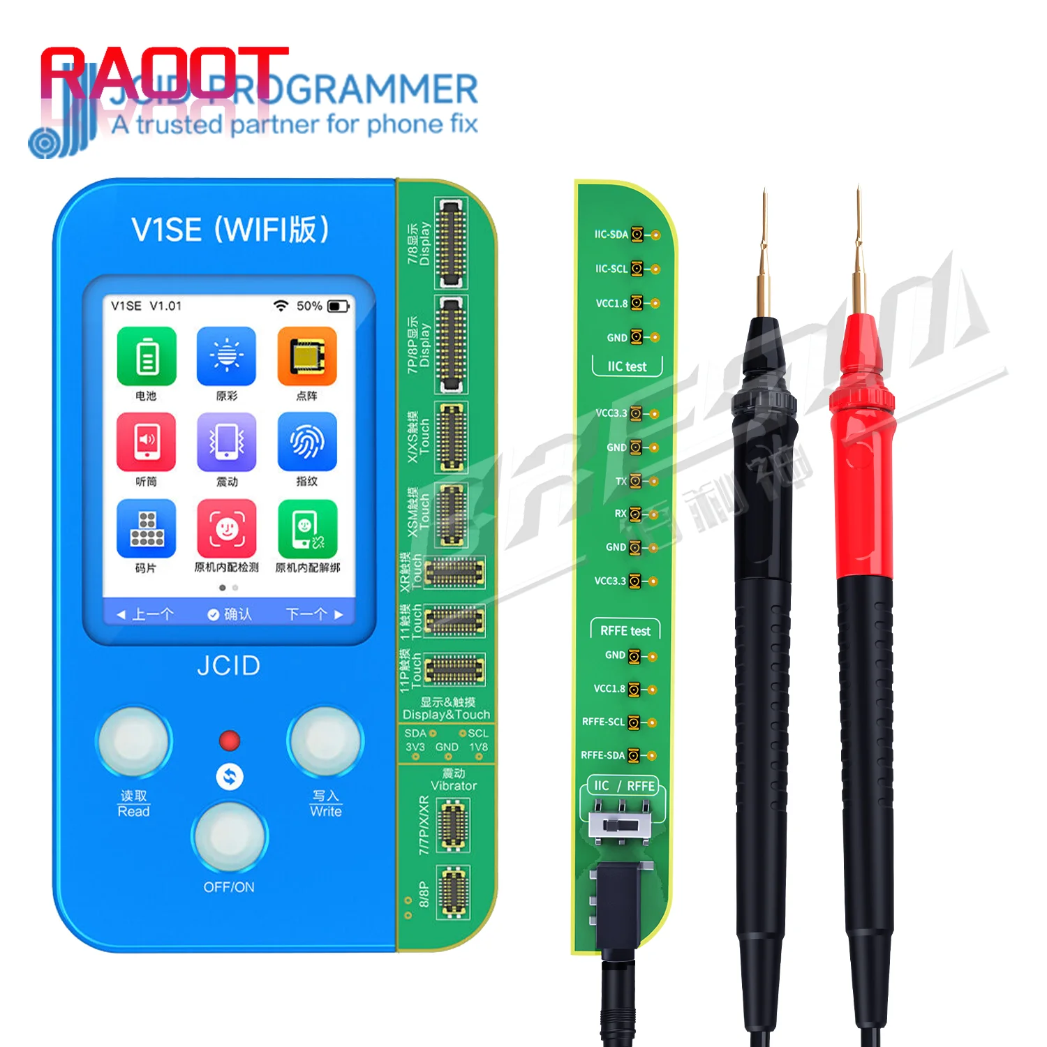 

JCID V1SE V1S Pro Bus Detection Adaptor For iPhone Android Phones Quick Positioning Motherboard Signal Partial Faults JC Drawing