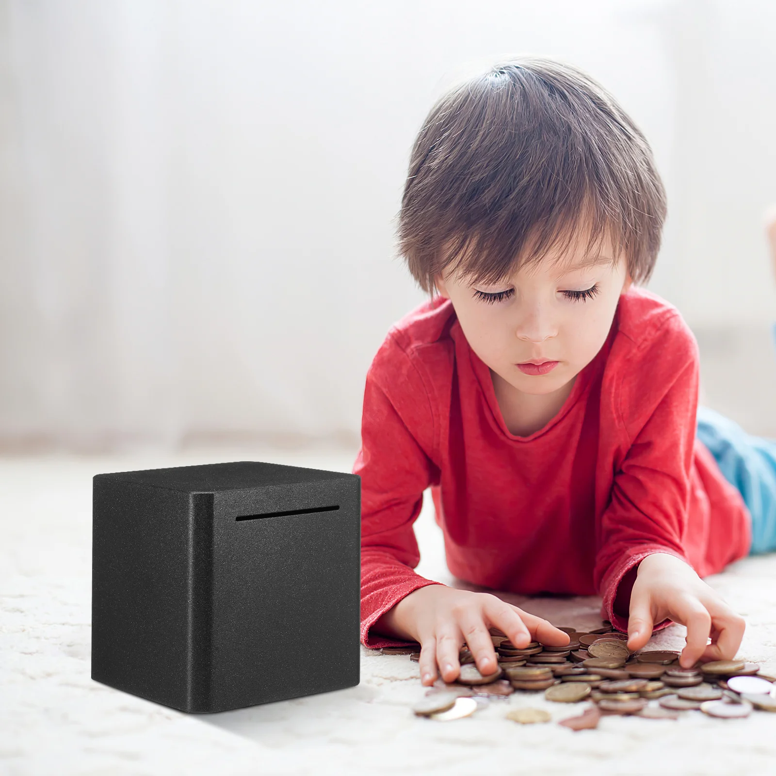 Savings Box Stainless Steel Money Child Piggy Bank 1500X1500X1500CM Container For Cash 2