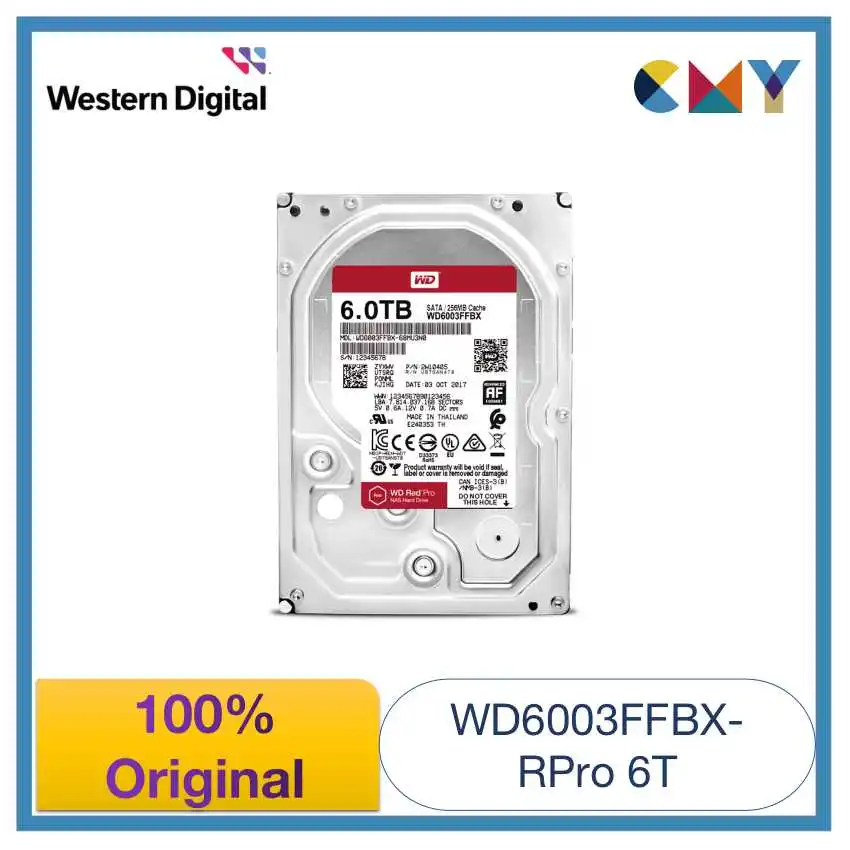 

100% Original Western Digital WD Red Pro 6TB 3.5 HDD NAS Internal Hard Drive SATA 7200 rpm WD6003FFBX