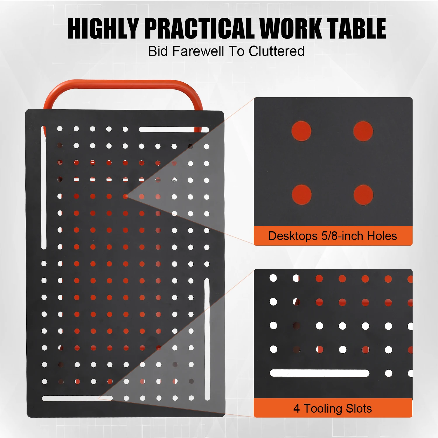 Steel Welding Table,1200 Lb Portable Welding Fixture Table for Shop,Rolling Welding Table with 5/8" Holes for Shop Garage 5