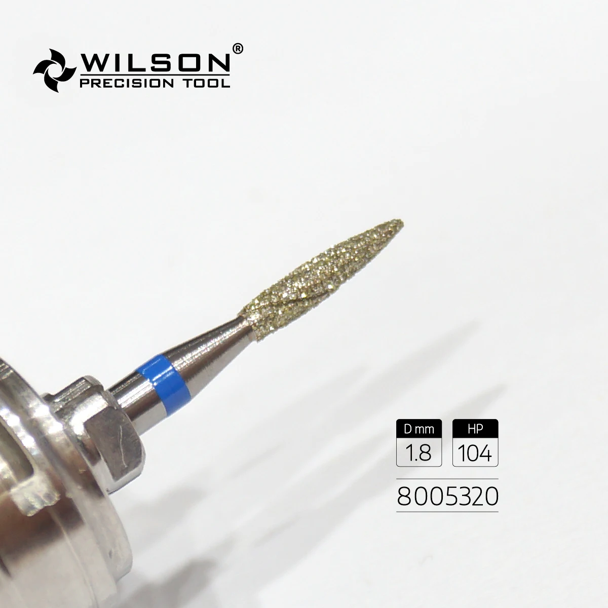 

1.8mm Flame Shape 8005320 With Cooling Groove Diamond Bits