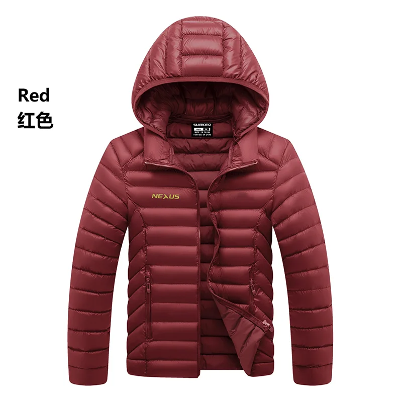 New Fisherman Down Jacket Men Winter Outdoor Fishing Warm Coat Thickened Hooded Long-sleeved Fishing Jacket Plus Size 6XL