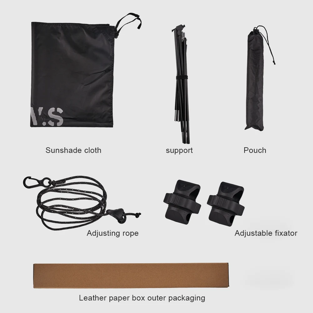 Ultralight Attachable Chair Canopy Portable UPF 50+ Sunshade Beach Camping Fishing Picnic Compatible with Multiple Moon Chair