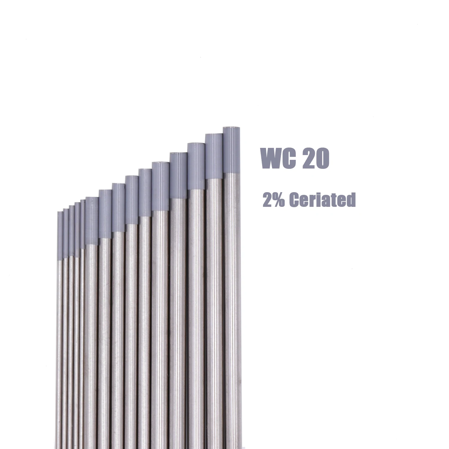 JINSLU WC20 Tungsten Electrode Professional Tig Rod for Tig Welding Machine Grey Tip 10pcs