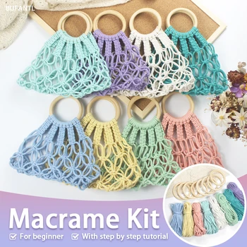 Handmade Macrame Knitting Bag Kit 1