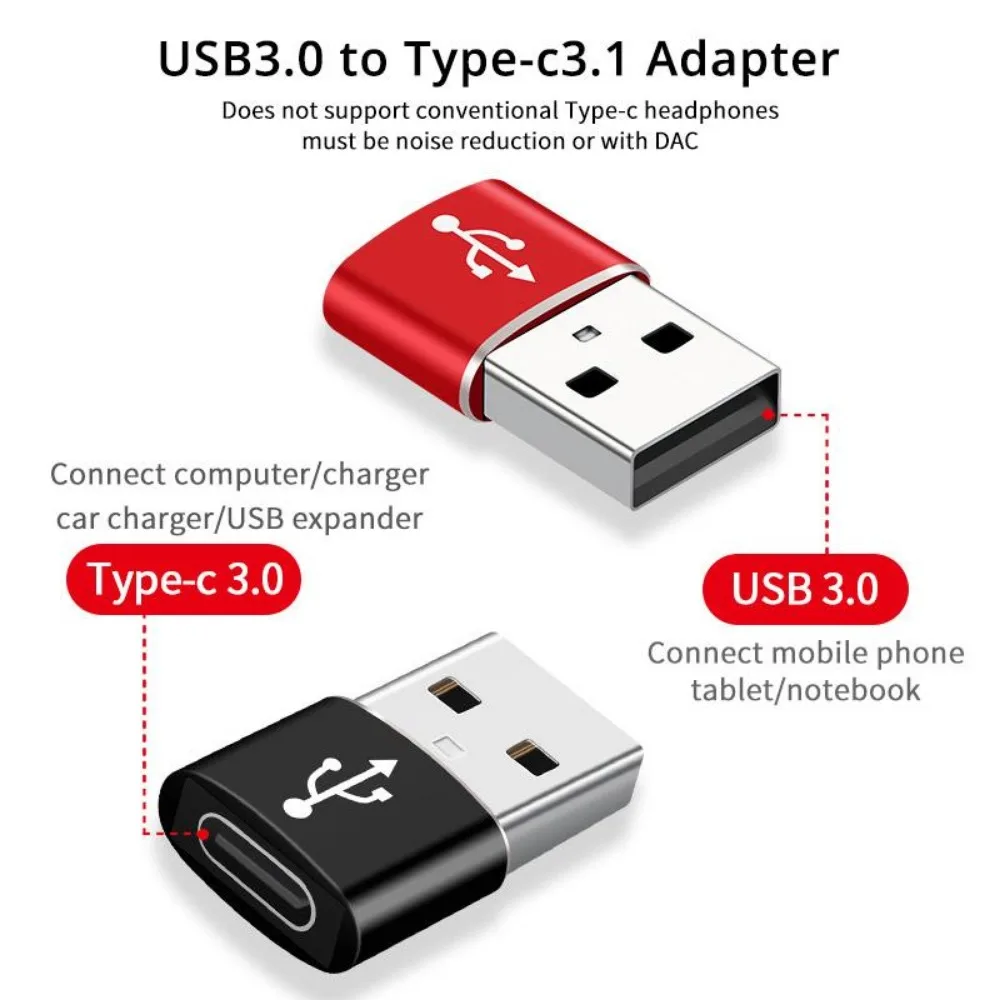 High-Speed USB 3.0 to Type C Port Converter and Charging Adapter