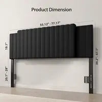 Adjustable Velvet Headboard for Full/Queen/King Beds, Tufted Design with Attachable Frame, Ideal for Bedroom Comfort 5