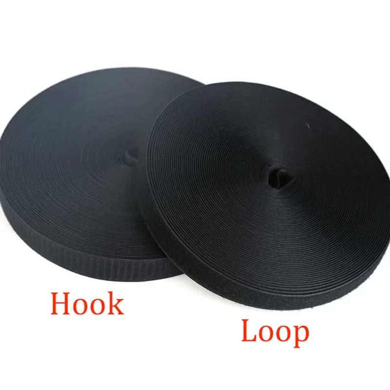 5Meters/Lot 16-100mm Black White Non-Adhesive Fastener Tape Hook and Loop Tape No Glue DIY Sewing Accessories Magic tape