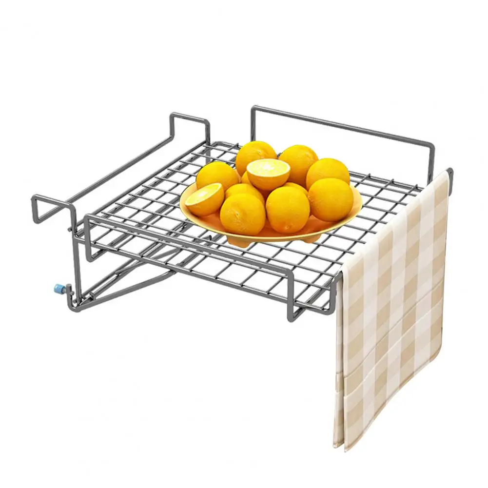 Adjustable Base Kitchen Organizer Heavy Duty Foldable Kitchen Storage Rack Strong Load-bearing for Cabinets for Maximum