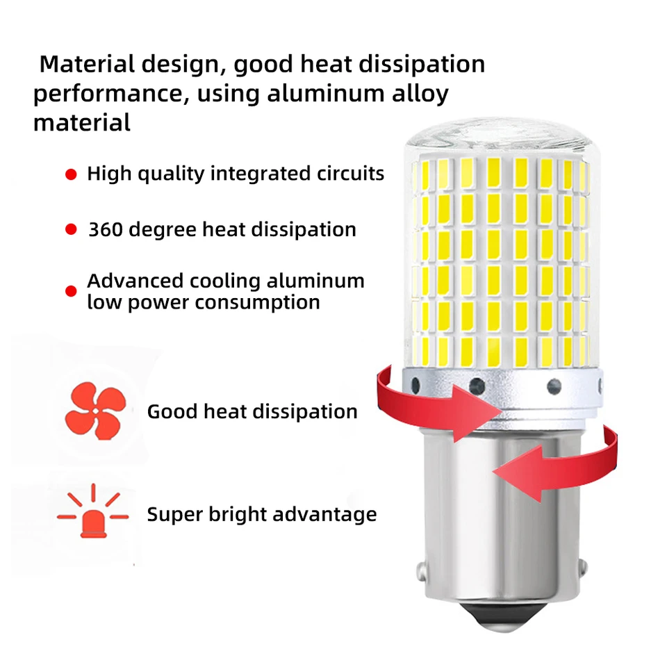 �ڵ��� ���� ���õ� LED CanBus �극��ũ ����, ���� ����, 144smd, 1156 PY21W BAU 15S BA 15S 1157 P21/BAY15D T20 7440/W21W, 1 ��