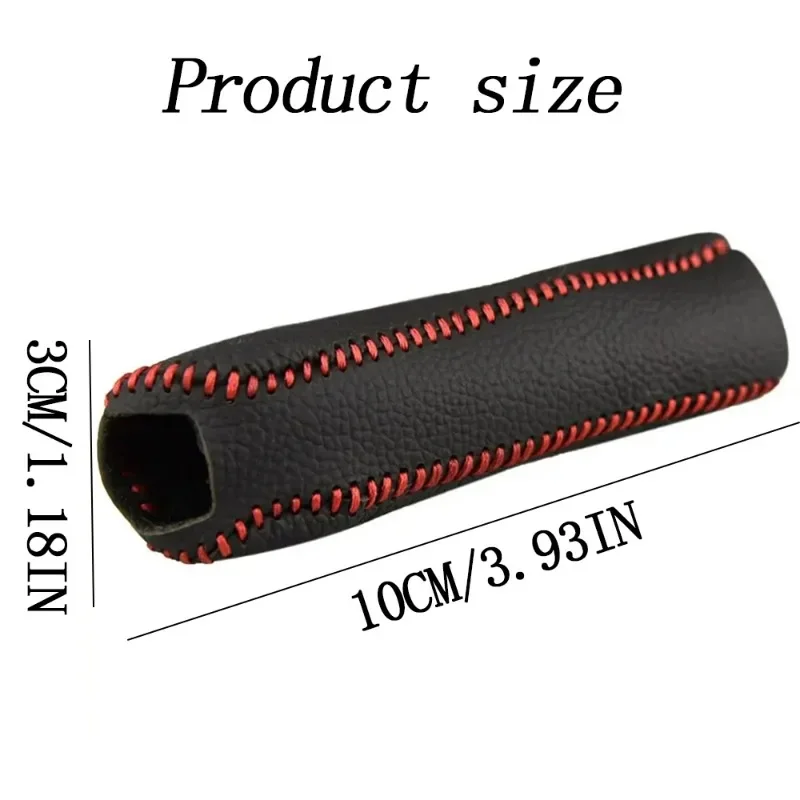 1Pc Handbrake Sleeve Genuine Leather Handbrake Grips for Mazda 6 Natural Leather Cover on The Car Accessories Interior