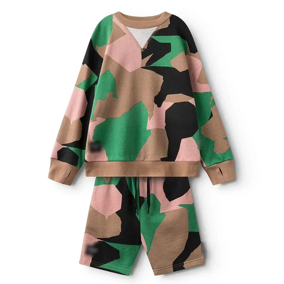 Boys Clothes Brand New Autumn Toddler Girl Sweater Tops + Pants Skull Print Hooded Sweatshirts Kids Outfit Set Cotton Outwear - 6