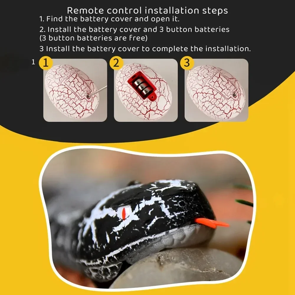 Remote Control Snakes Smart Sensing Snake Interactive Toys USB Charging Rattlesnake Pet Teaser Play RC Animals Toy