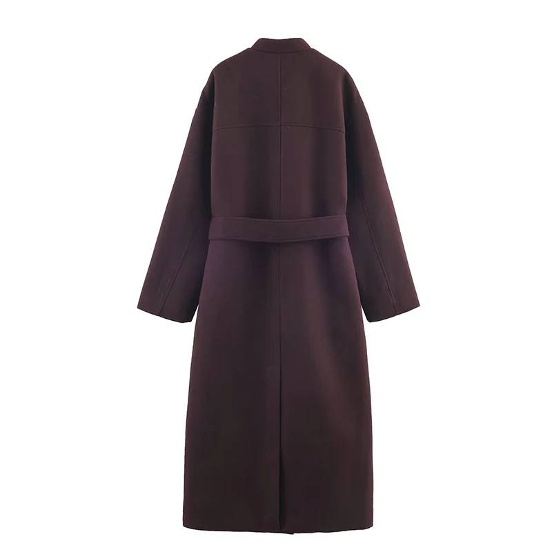 2025 Autumn Winter Women Fashion With Belt Coat Woman Elegant Thick Warm OverCoat Long Sleeve Pockets Casual New Outerwear ﻿ ﻿