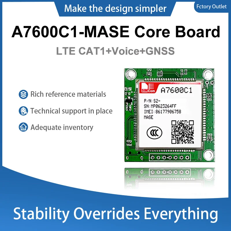 

SIMcom A7600C1-MASE LTE CAT1 Core коммутационная плата kit, 1 шт.