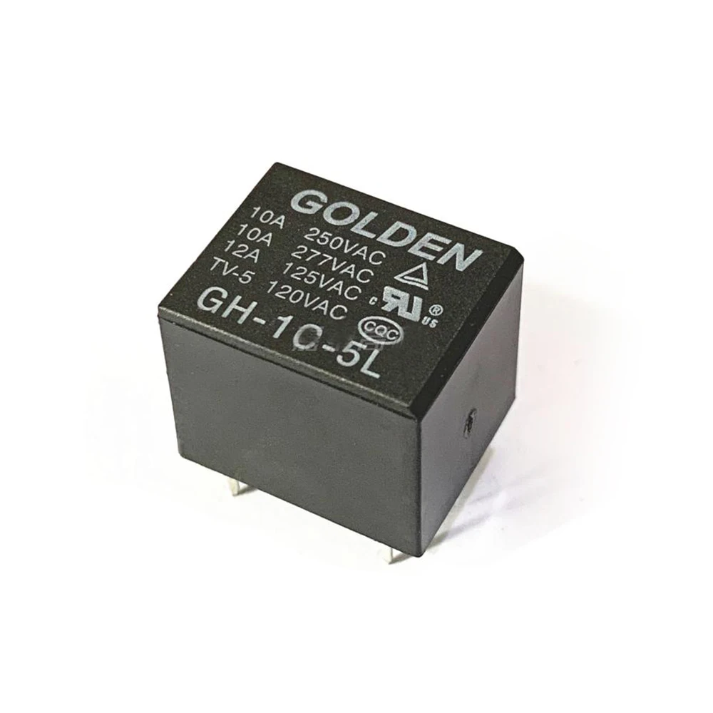 5pcs Golden Relés Gh-1c-5l Gh-1c-12l Gh-1c-24l 5pin 10a 250vac 5vdc ...