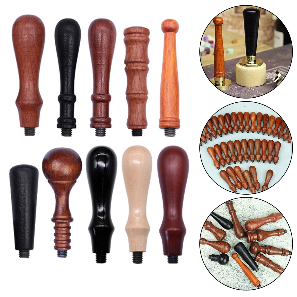 

1pcs Retro Stamp Wooden Handle Stamp Head Handle Rosewood Sealing Handle Wedding Invitations Wax Seal DIY Handmade Art Crafts