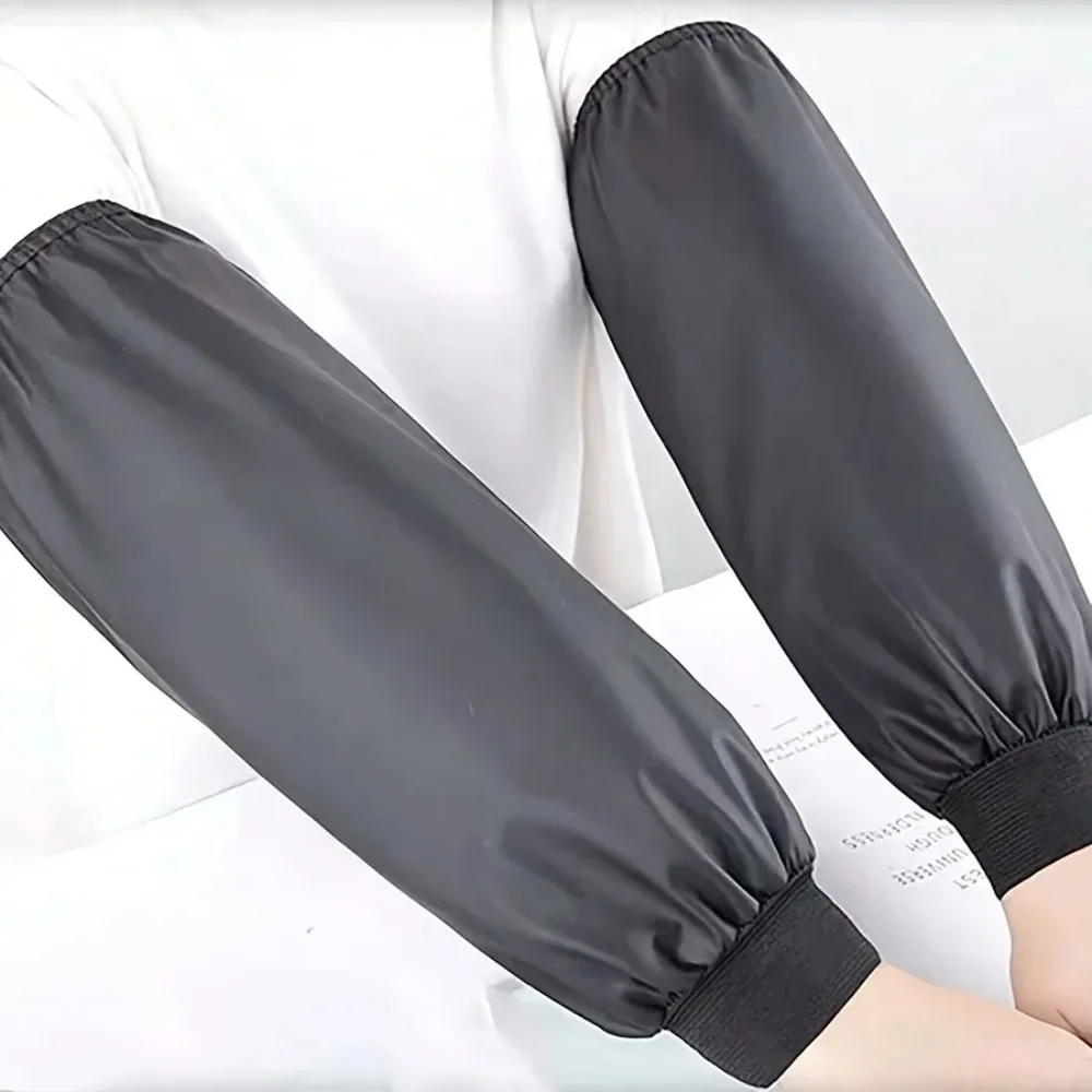 Heavy-Duty Faux Leather Arm Sleeves Waterproof Oil-Resistant for Kitchen Occupational Work Industrial Use