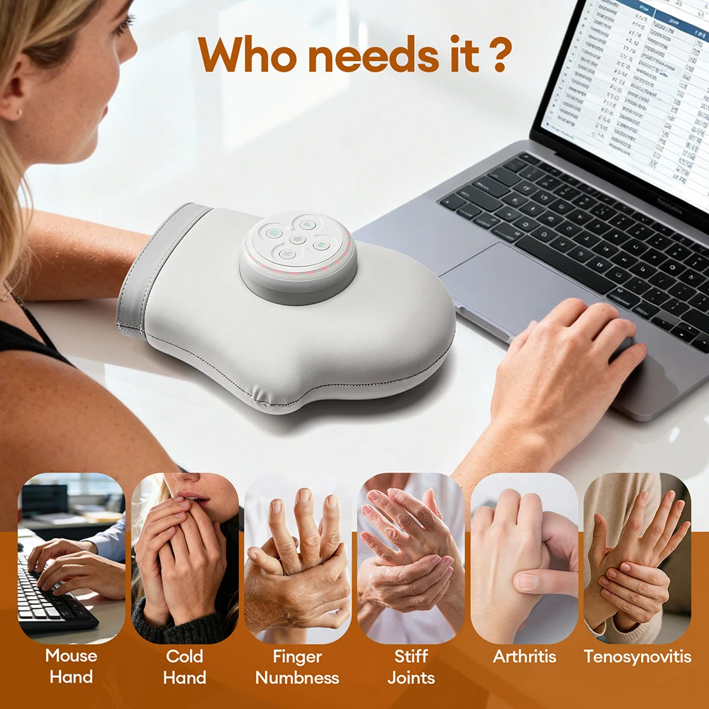 Electric Kneading Hand Massager 3 Mode Carpal Tunnel Wrist Finger Massagers Airbag For Finger Palm Fatigue Relieve