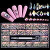 2500pcs Luxury Shiny Diamond Nail Art Rhinestones Crystal Decorations Set AB Glass 1pcs Pick Up Pen In Grids Box 21 Shape 2