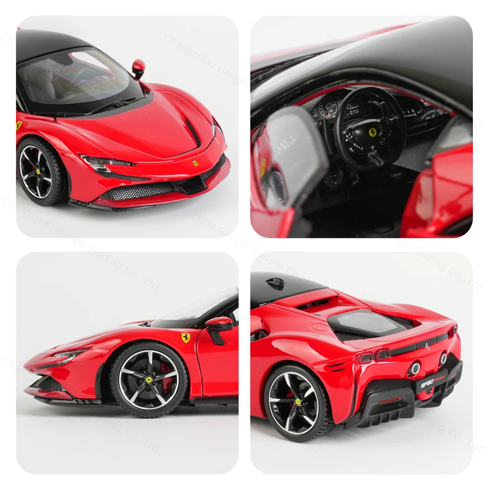 Bburago 1:24 フェラーリ SF90 Stradale スポーツカー静的ダイキャスト