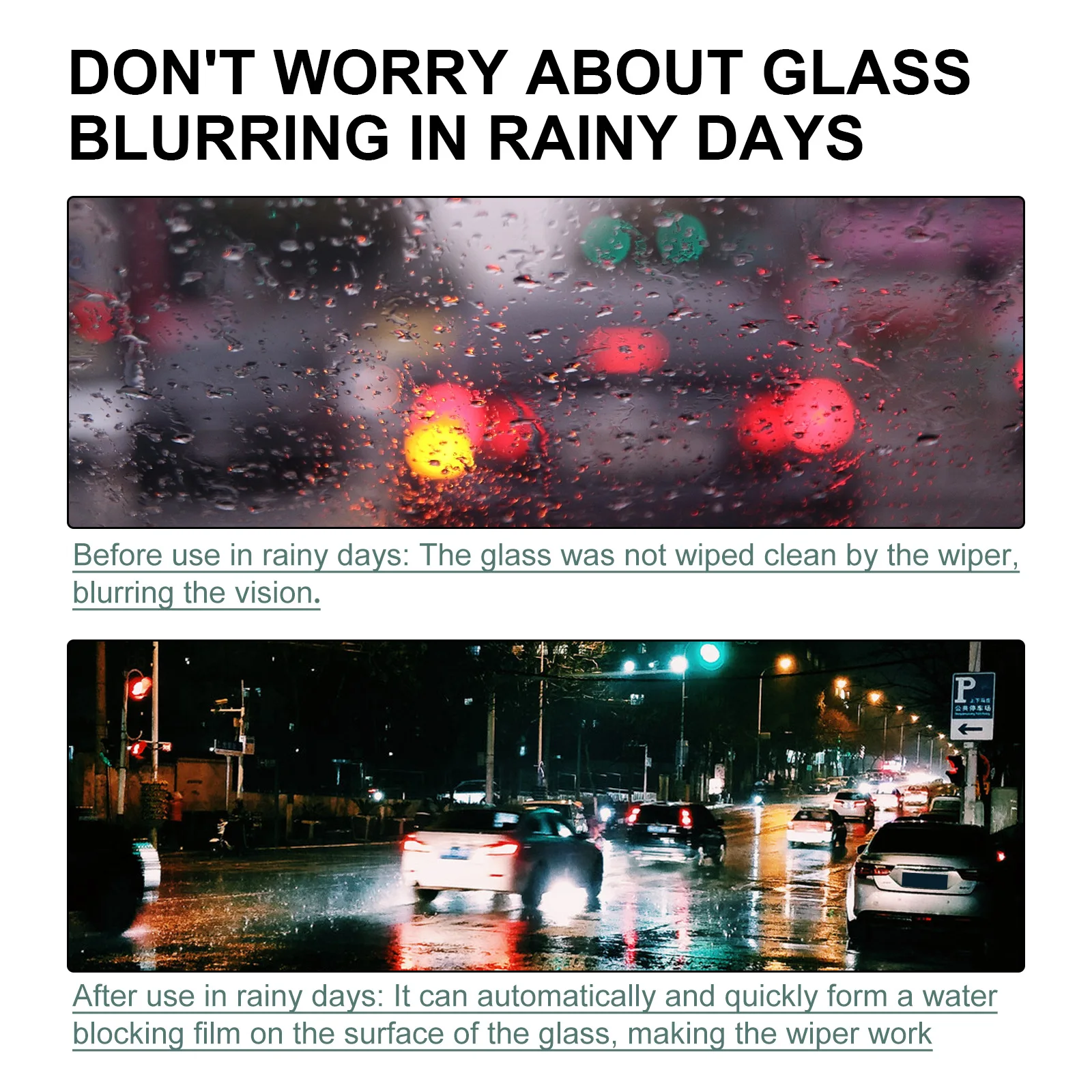 100/200/300ml Car Glass Waterproof Spray Rainproof Windshield Shading Hydrophobic Anti-fog Agent Protective Film Car Care