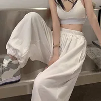 SHUJIN Oversize Women White Jogging Sweatpants Korean Fashion Sports Pants Casual Harajuku Wide Joggers Trousers Ankle-length - Image 2