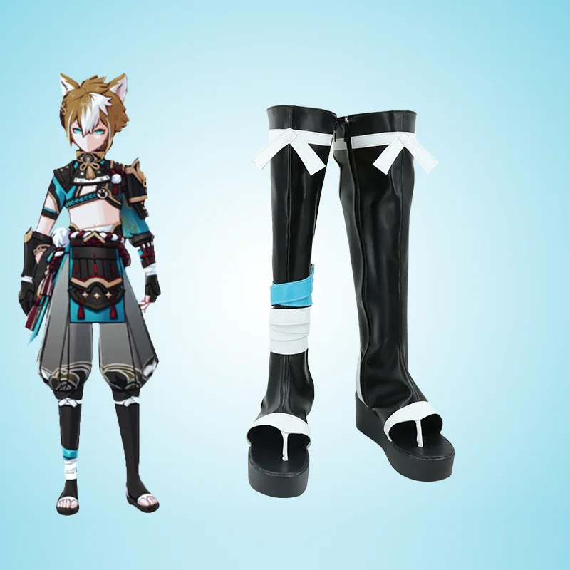 

Обувь для косплея Game Genshin Impact Gorou для мужчин и женщин, костюм на Хэллоуин, ботинки, костюмы, аксессуары для карнавала вечерние на заказ