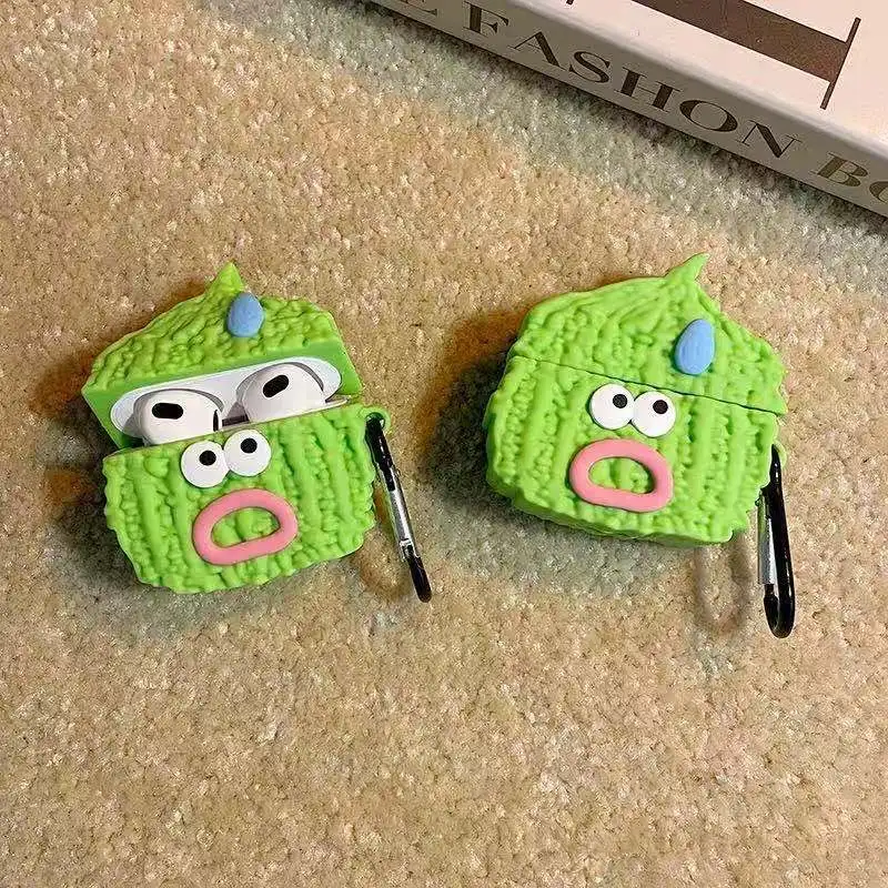 

Cute Funny Bitter Gourd Protective Case For Airpods 3 Case,Soft Earphone Airpods 1/2 Case For Men/Women For Airpods Pro Case