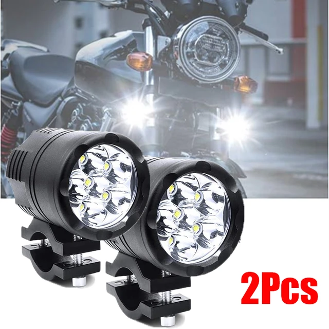 Motosiklet 6 LED su geçirmez yardımcı far Moto LED spot lamba yardımcı far  motosiklet ekipmanları aksesuarları