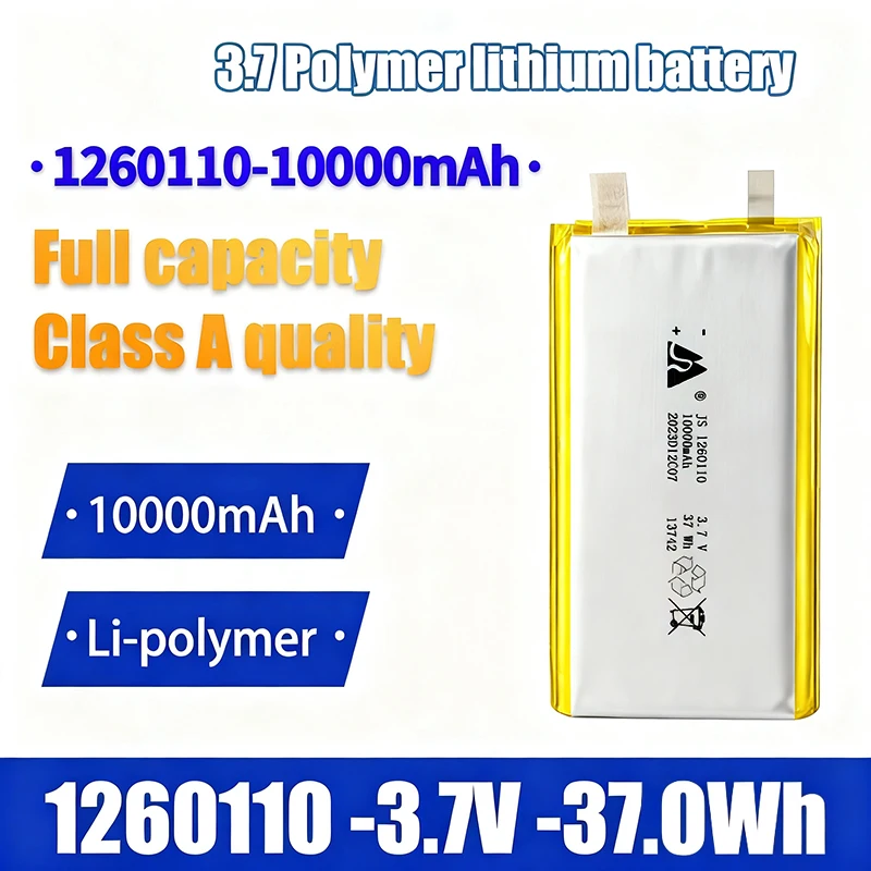 3.7V 10000mAh 1260110 Batteria Batterie ai polimeri di litio Lipo Li-Po Celle ricaricabili per Power Bank Laptop Luci da campeggio Fai da te