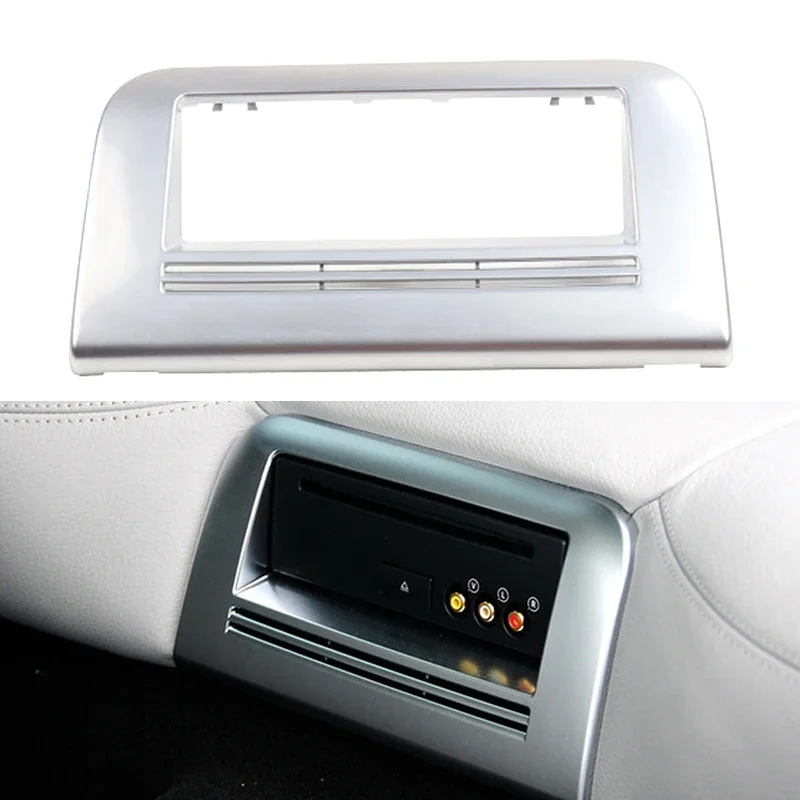 

For Mercedes Benz E Class W212 E200 E260 E300 Car Rear Seat CD DVD Player Chrome Frame Decorative Electroplated Frame 2009-2015