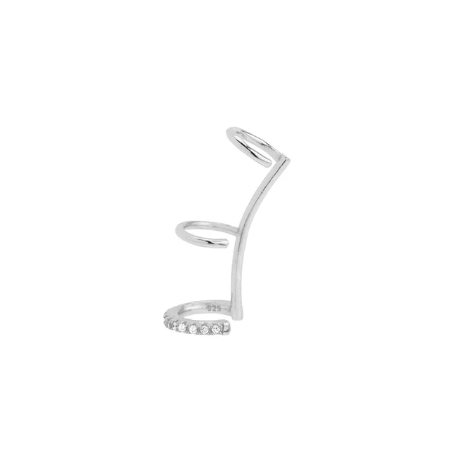 Orecchini A Catena SLUYNZ In Argento 925 - Senza Piercing, A Polsino Regolabile