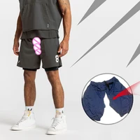 Fashion Loose Basketball Short Trousers Invisible Open Crotch Outdoor Sex Summer 2-in-1 Shorts Men's Running Workout Pants 1