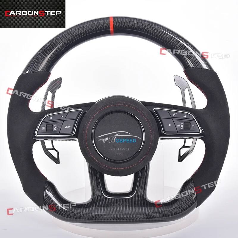 

Fit For Audi A3 8V A4 B8.5 A6 C8 A1 Q3 Q8 S3 8V S7 Rs3 Rs4 TT 8J MK1 R8 SQ5 Racing Forged Carbon Fiber Led Cars Steering Wheel