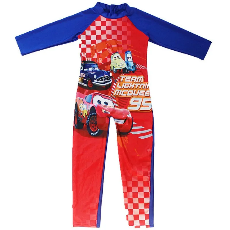 Children Swimwear Boys Girl One Piece Swimsuits Swimwear Bathing Suit Spiderman Cars McQueen Frozen Elsa Long Sleeve Swimming Kids Sport Beachwear