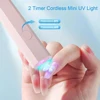 LINMANDA Mini UV Nail Lamp for Gel Nails Handheld UV Light for Nails Led Nail Lamp 3W Nail Dryer for Curing Gel Polish Nail 2