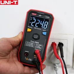Mini multimètre numérique intelligent UT123D, UNI T, gamme automatique, True RMS, tension AC, DC, testeur NCV Live, fonctionnement à un bouton 