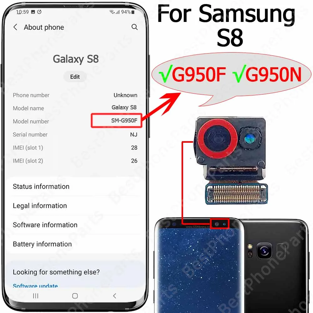 G950F G950N Front