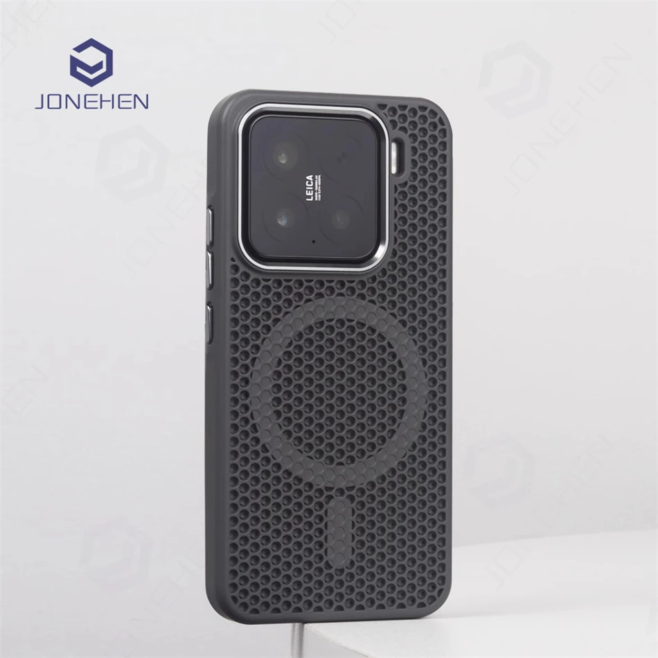 Solid Color Honeycomb Grid Mesh Cooling Non-Slip Silicone Armor Case