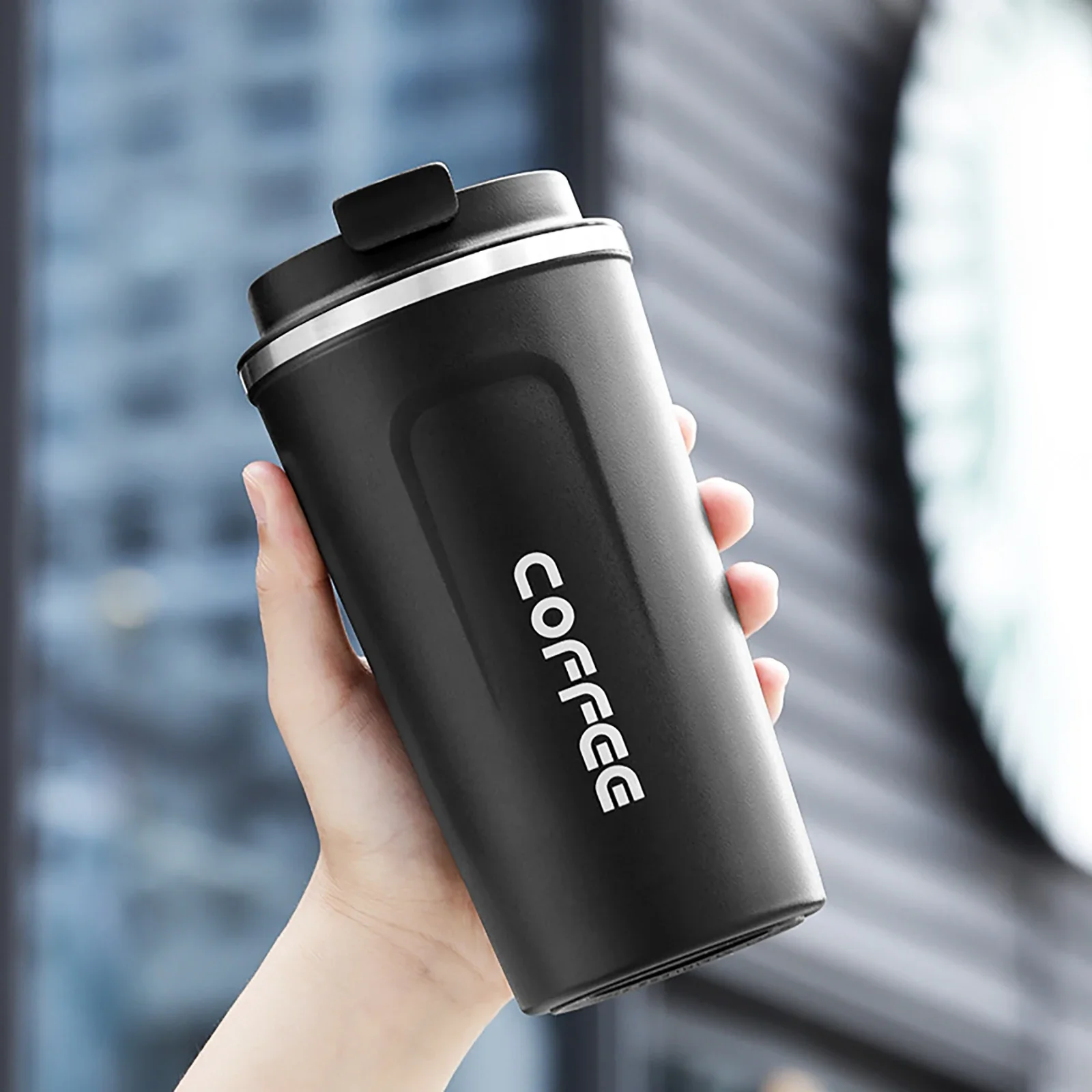 كوب قهوة حراري ستانلس ستيل مع غطاء - 510 مل - Stai...