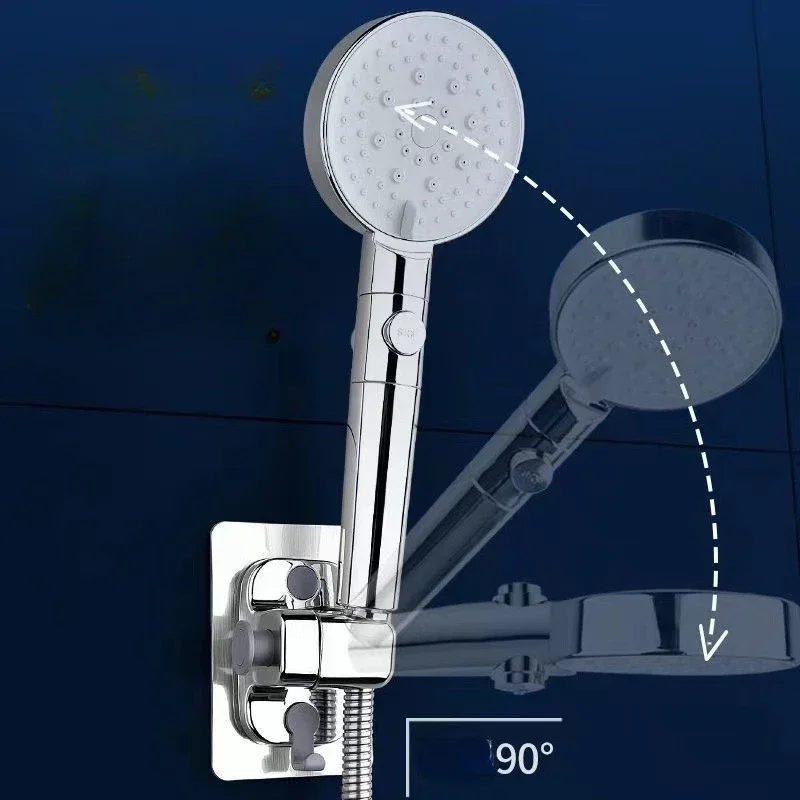 360&deg; Adjustable Shower Head Holder Wall Mounted Self-Adhesive Showerhead Handheld Bracket Bathroom Accessories