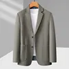Spring and Autumn New Men's Fashion British Style Work Wedding Plus-size Casual Fat Loose Senior Sense Plus Fat Business Blazer 3