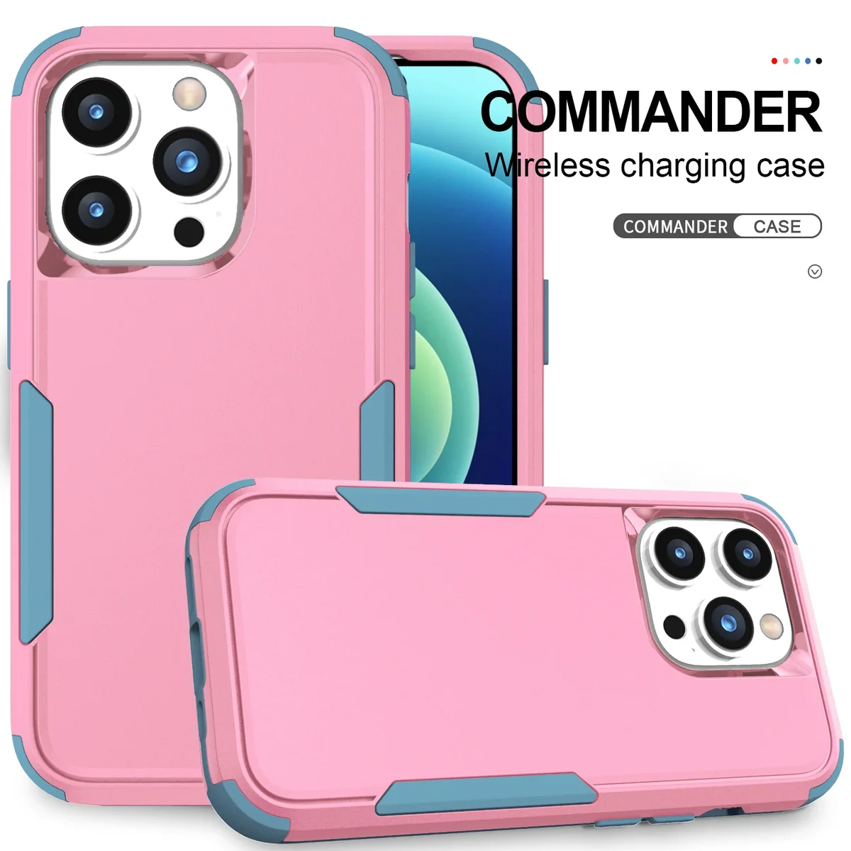 Hybrid Heavy Duty Armor for IPhone 17 16 15 14 13 12 11 XR XS Pro Max 7 8 Plus 3IN1 Ott Case Box Hard Military Shockproof Cover — view 5