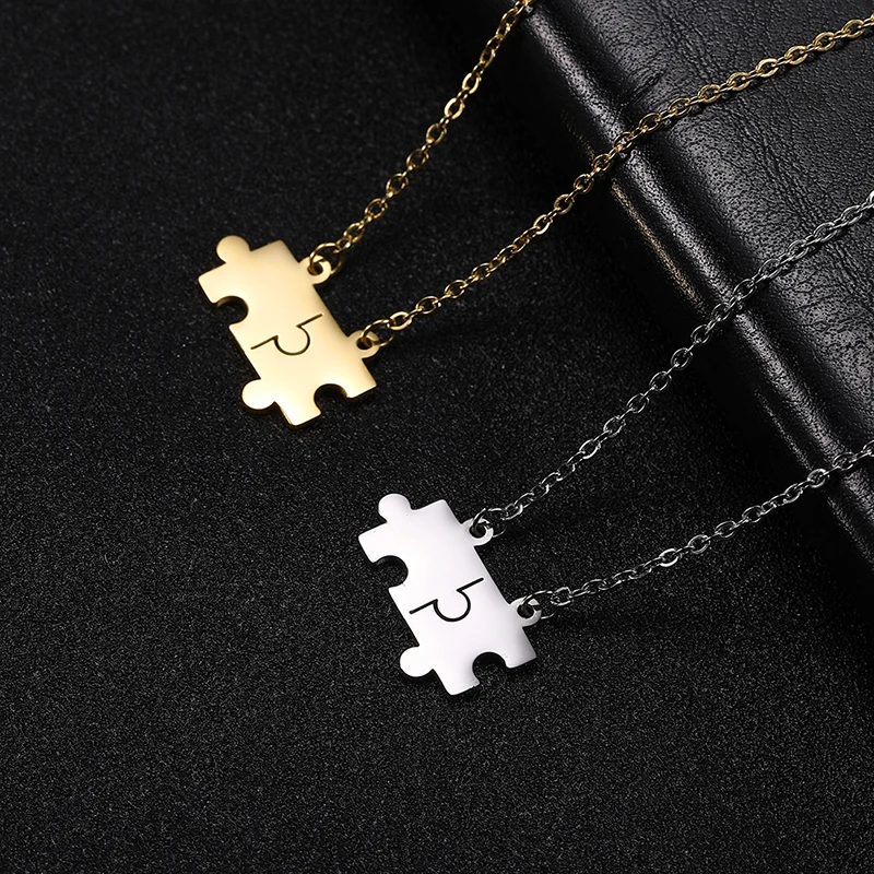 5 Stück Edelstahl Puzzle Anhänger Zubehör DIY Schmuck Charms für Halskette Armbänder handgemachte Lieferungen Großhandel – Detail 12