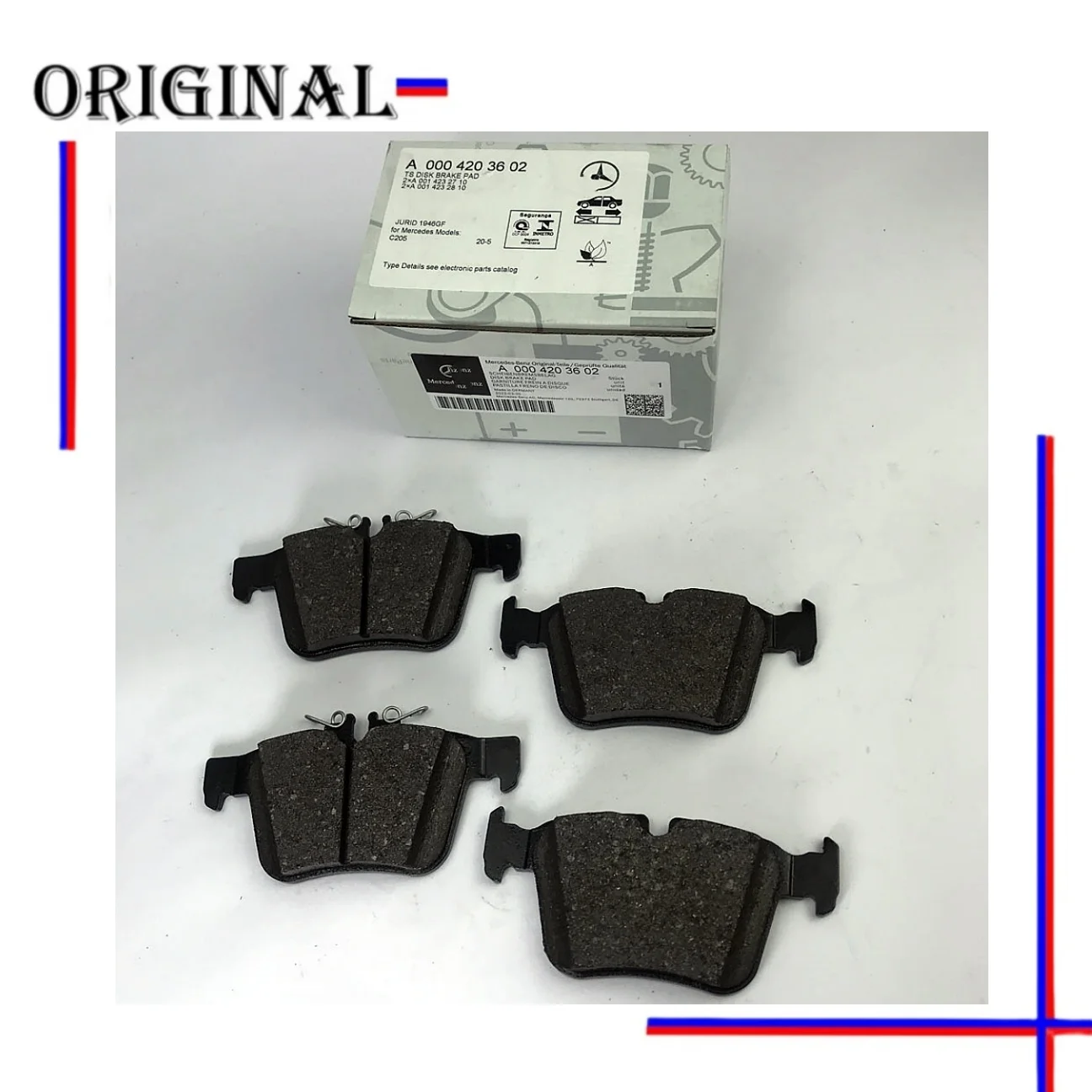 Brake Pads for Mercedes C-Class W205 Original Auto Braking System Genuine Replacement Parts