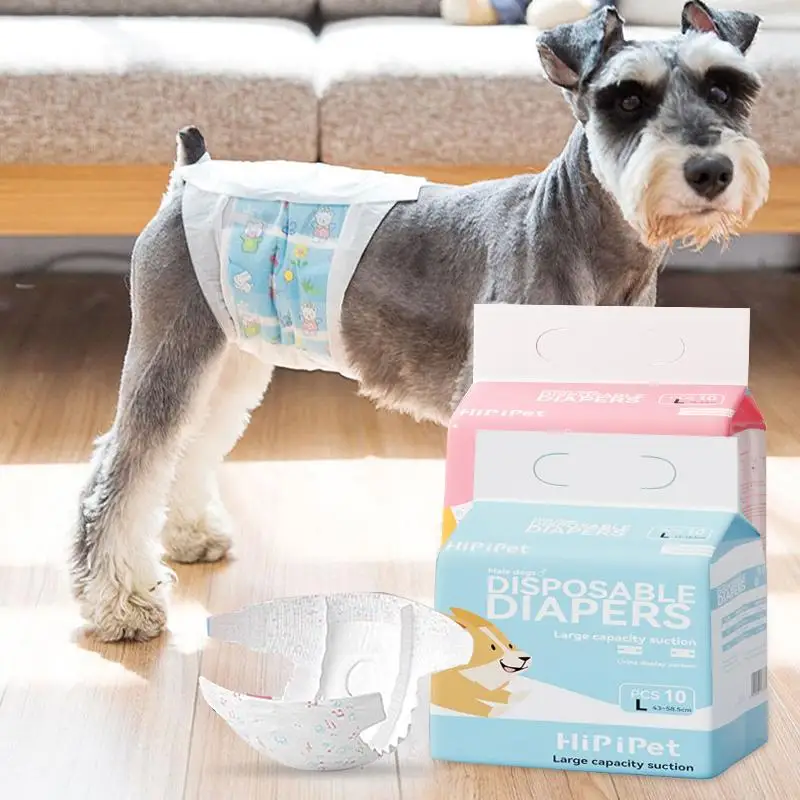 Disposable Pet Diapers 10Pcs for Males Females Dogs pet diapers dog diapers dog nappies