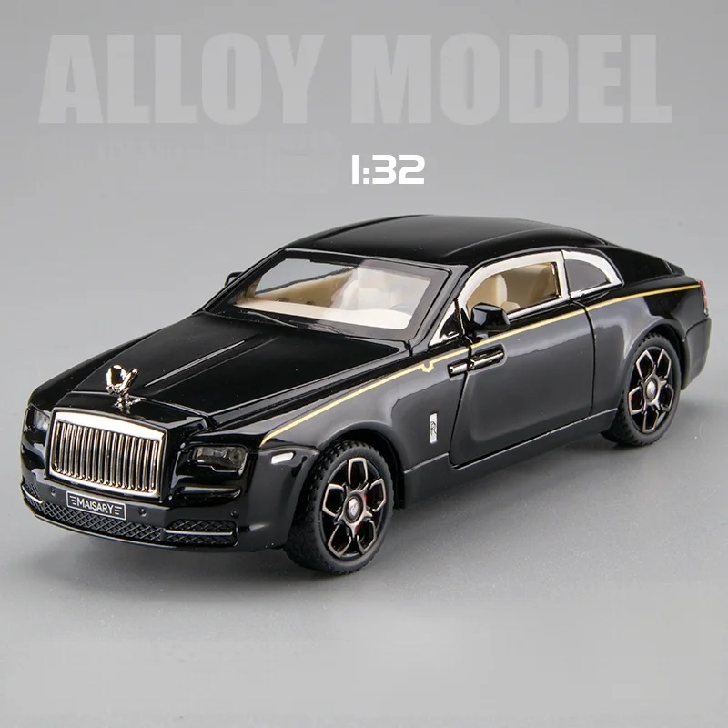 1:32 Rolls Royce Wraith Mansory Alloy Model Car Diecasts Metal Sound Light Pull Back Car For Children Vehicle Toys 1 32 masory rolls royce cullinan suv alloy diecasts