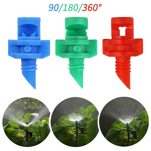 50pc 90° 180° 360° Angle Simple Refraction Sprinkler Nozzle Head Garden Flower Fruit Tree Automatic Watering Mist Sprayer Nozzle