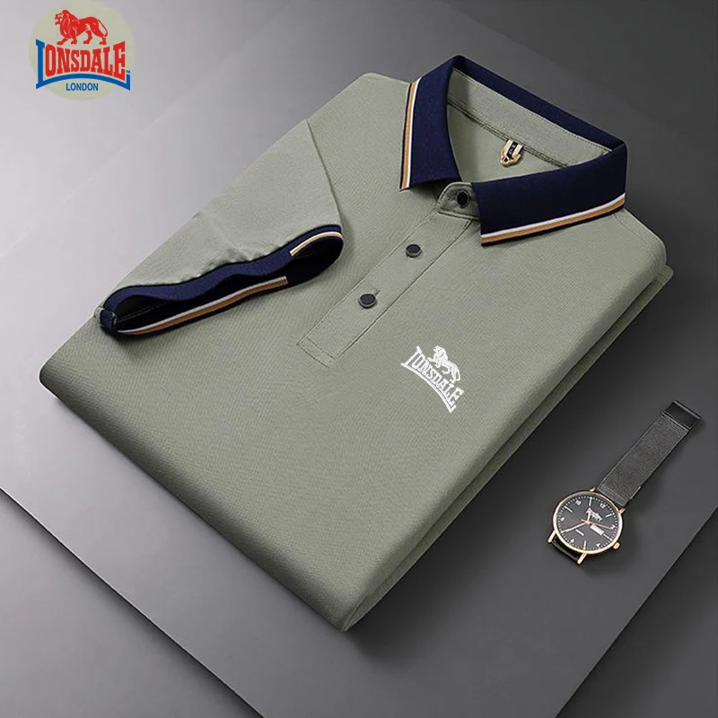 2025 Embroidered Polo Men's 100% Cotton Polo Shirt Summer New Business Leisure Breathable High-Quality Polo Shirt for Men 6